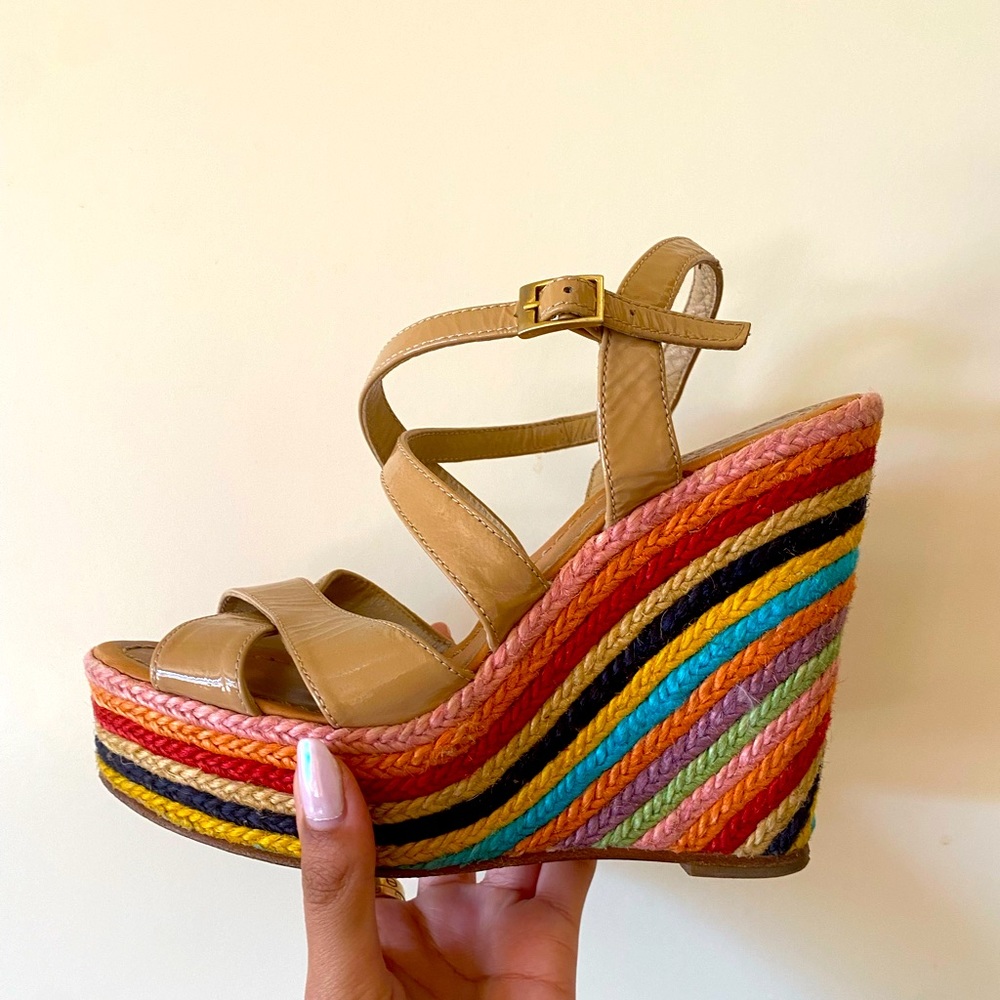 Kate Spade Rainbow Wedges